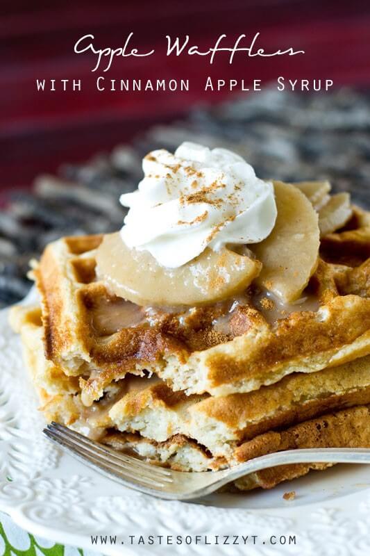 Apple Waffles with Cinnamon Apple Syrup Recipe-3