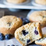 From scratch blueberry muffins kept extra moist with brown sugar. Perfectly light and fluffy with a deep, sweet flavor.