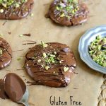 Rich dark chocolate, sea salt, Nutella and pistachios all packed into a flourless perfect little cookie. Don't let the title fool you. These Gluten Free Chocolate Pistachio Cookies will satisfy everyone's sweet tooth.