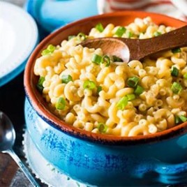 Creamy, protein-packed, homemade macaroni and cheese made on the stovetop in about 20 minutes. Kid-friendly and healthier than store bought mac 'n cheese!