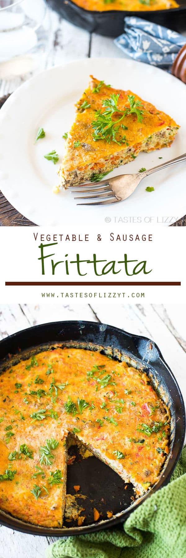 Learn how to make a frittata! This healthy, vegetable and sausage frittata is paleo, gluten free, sugar-free and dairy free. Whole30 approved breakfast! Vegetable and Sausage Frittata {Hints on how to make a fluffy egg frittata} #whole30 #paleo #breakfast