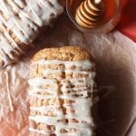 Extremely moist with flecks of vanilla bean and prevalent honey notes, these Mini Cream Cheese Honey Vanilla Pound Cakes are perfect for snacking and even holiday gift giving!