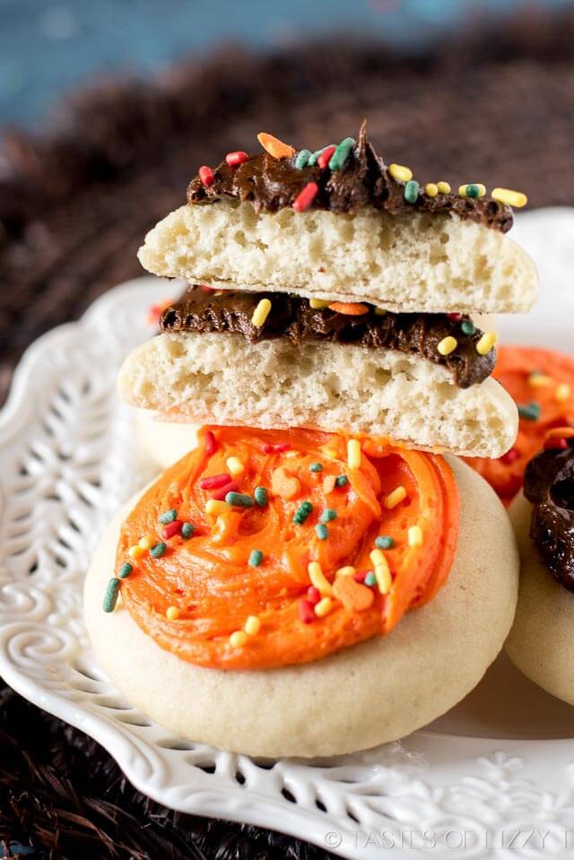 Thick, soft, buttermilk sugar cookies are the best cutout cookies. Similar to lofthouse cookies, these are perfect with a dollop of buttercream frosting.