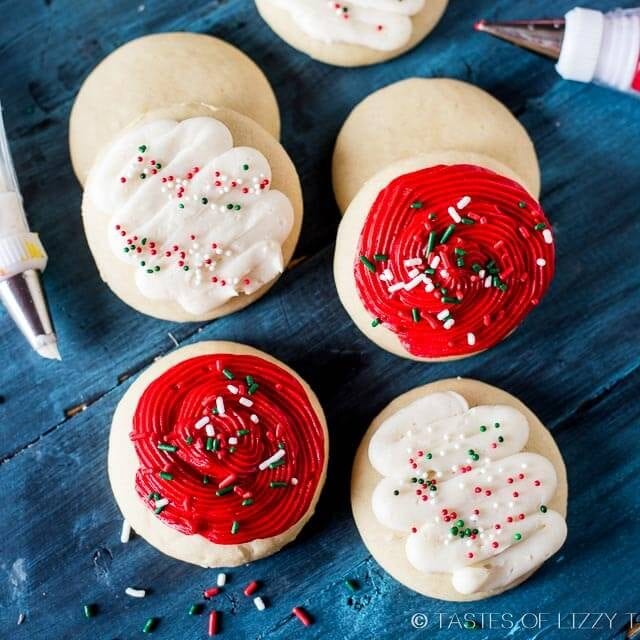 Thick, soft, buttermilk sugar cookies are the best cutout cookies. Similar to lofthouse cookies, these are perfect with a dollop of buttercream frosting.