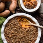 Real sweet potatoes whipped with eggs and milk make this the best sweet potato casserole with pecan streusel topping around. There's an unmistakeable hint of vanilla that you'll love!