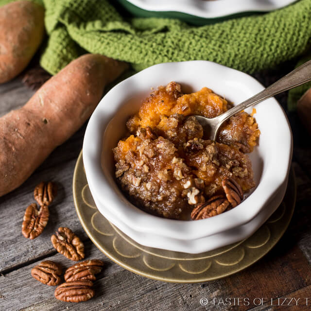sweet potato casserole with pecan streusel topping