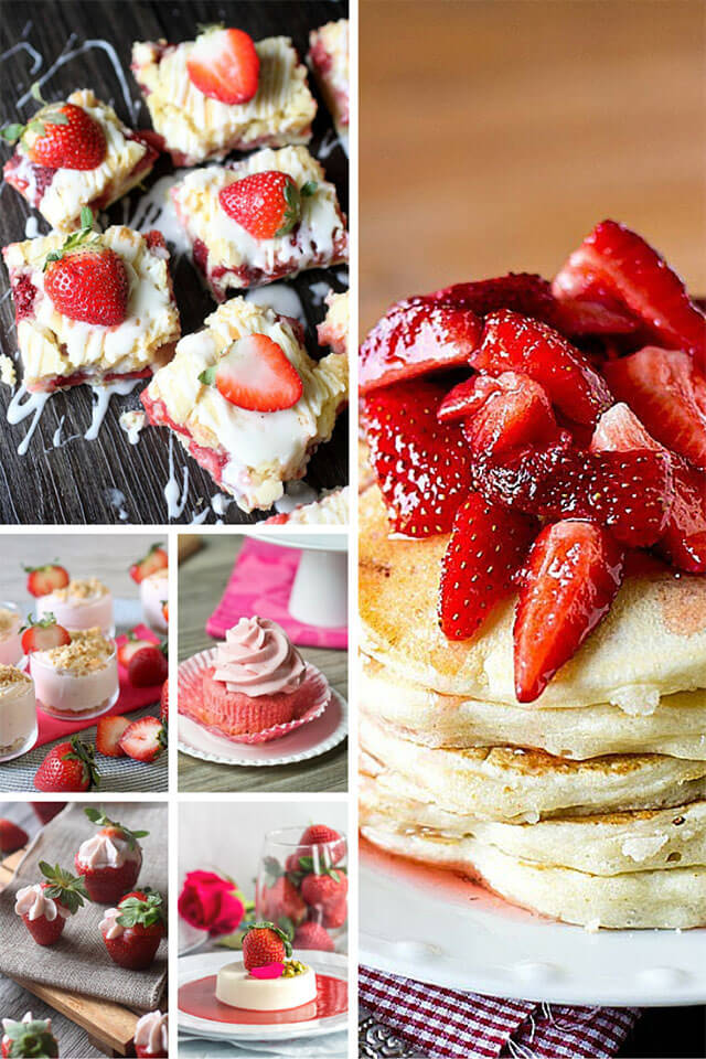 53 of the best pink and red Valentine's Day recipes. Cookies, cakes, breakfast ideas, desserts. Red Velvet, fruit desserts and more!