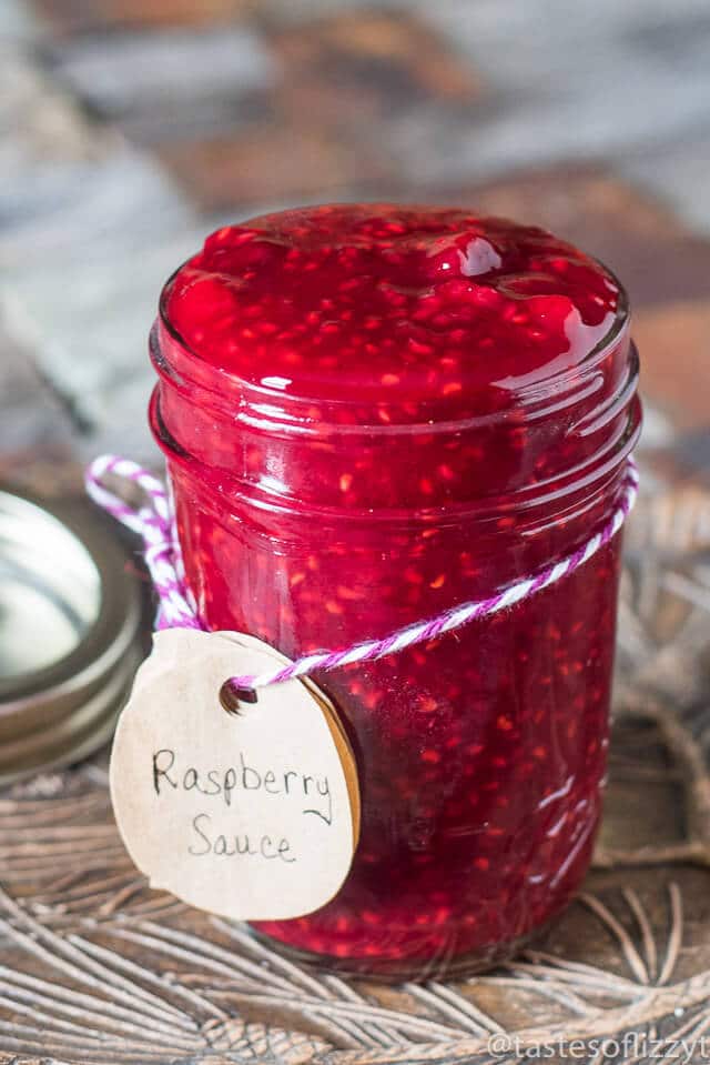 Use frozen or fresh raspberries to make this easy raspberry sauce. Perfect for cheesecakes, ice cream and pancakes!