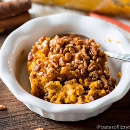 dish of paleo sweet potato casserole