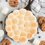 lightly browned marshmallows in a skillet