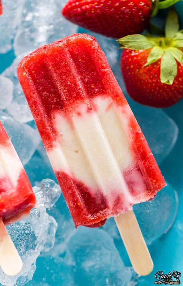strawberry-yogurt-popsicles