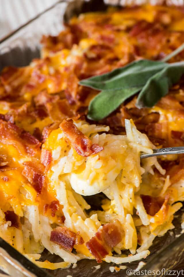 Gluten Free Breakfast Casserole {Using Bacon, Potatoes and Hard Boiled