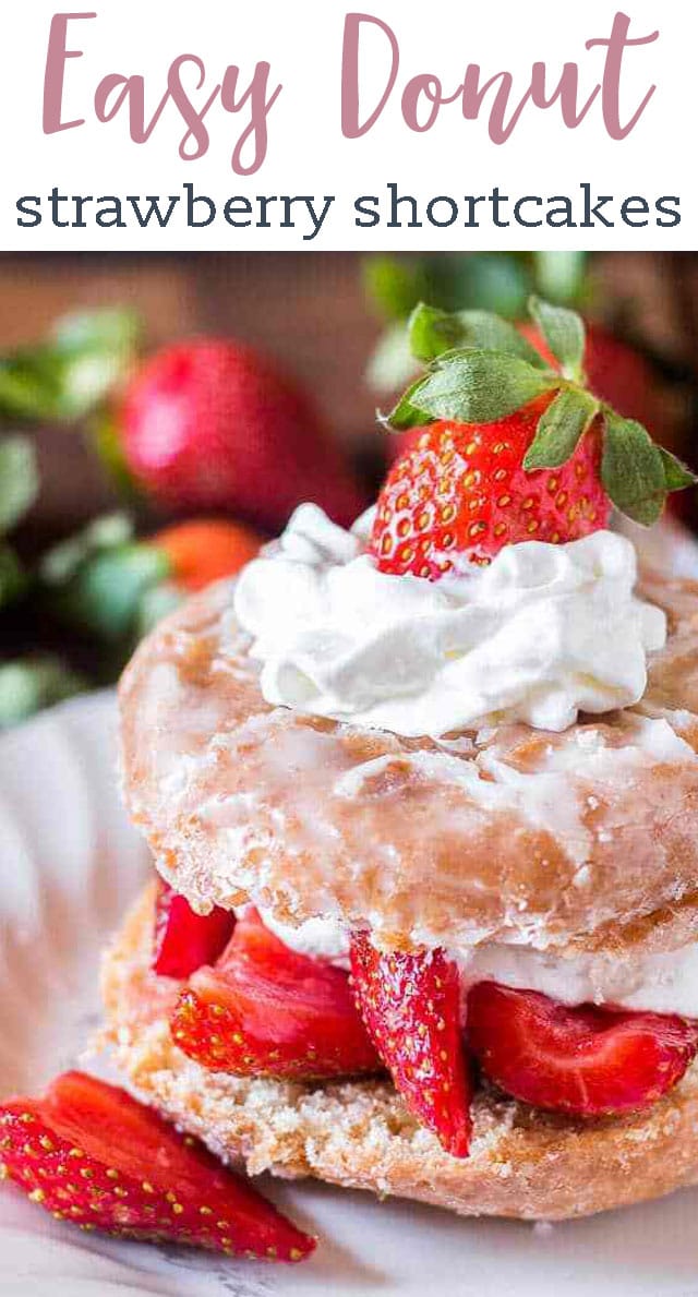 strawberry shortcake donut with whipped cream