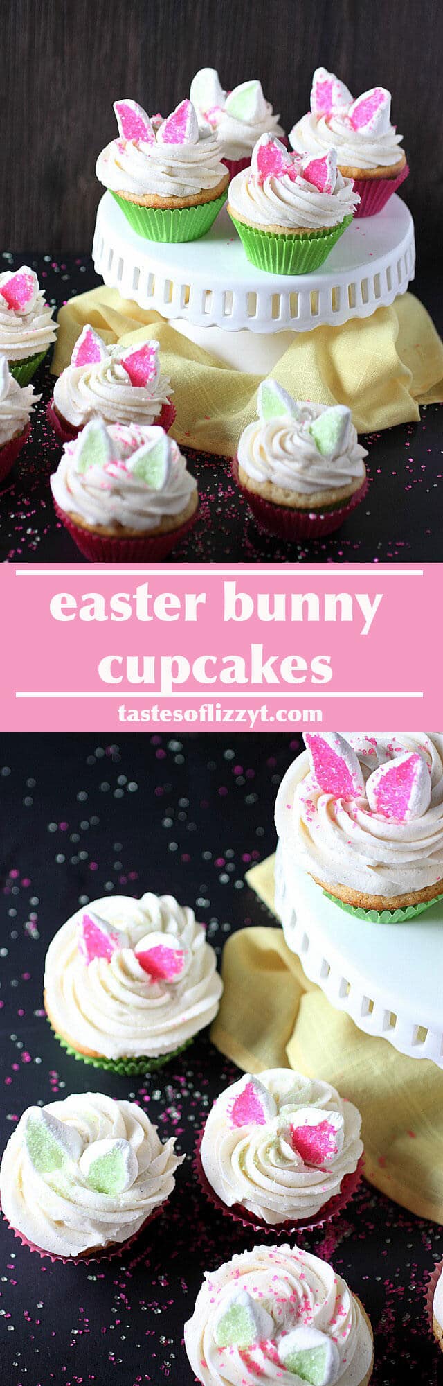 Easter Bunny Cupcakes {Orange Vanilla Bean Cupcakes with Marshmallow
