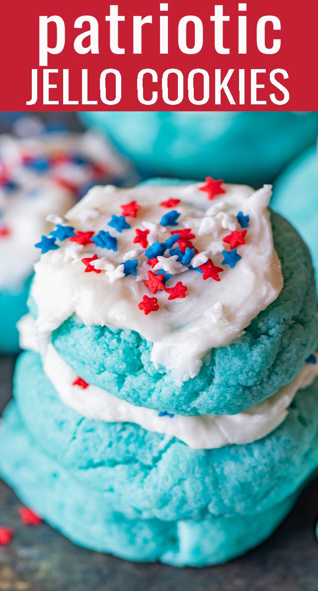 Cake Mix Jello Cookies {Easy Patriotic Dessert Recipe}