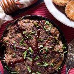 A classic Amish recipe. Just 7 ingredients in this easy skillet meatloaf with the tangy flavor of barbecue sauce. Decorate the top like a wagon wheel!
