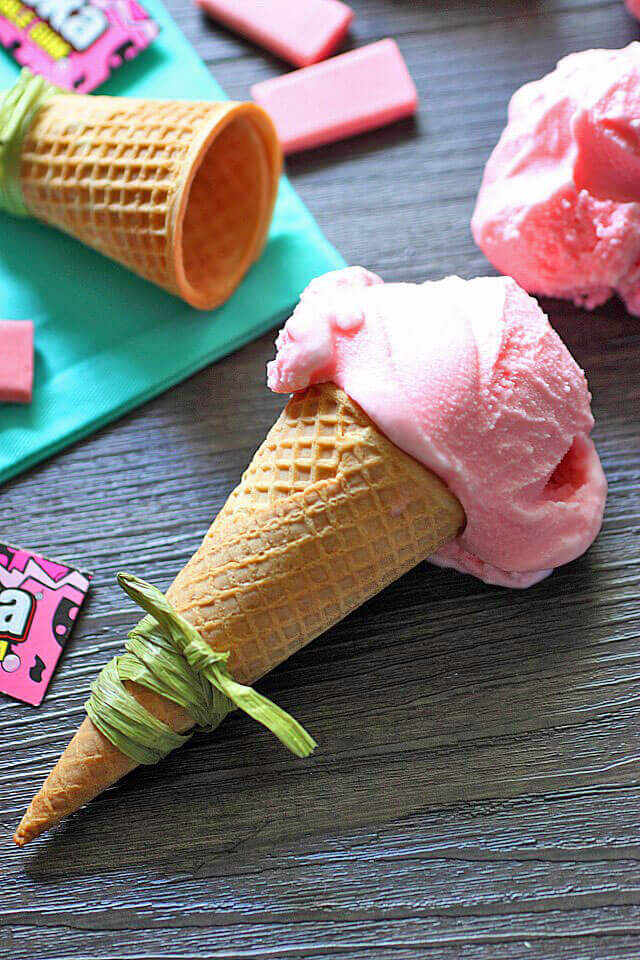 Bubblegum Ice Cream Recipe {Easy Homemade Dessert with Bazooka}