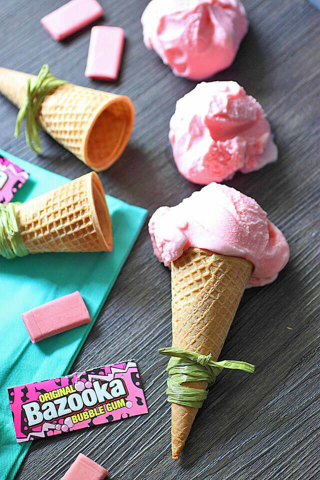 Bubblegum Ice Cream Recipe Easy Homemade Dessert With Bazooka