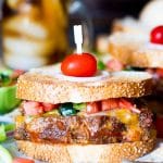 a meatloaf sandwich on a table