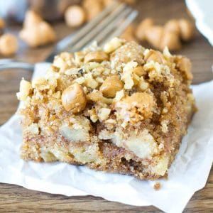 slice of apple butterscotch snack cake