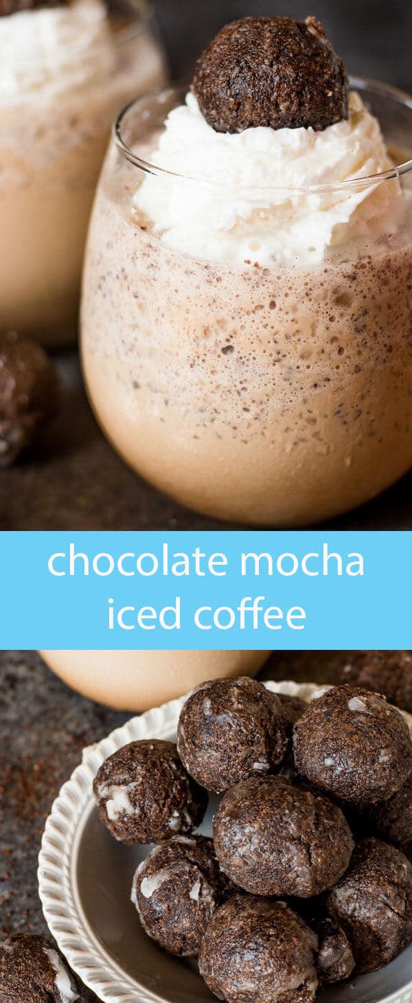 Mocha Iced Coffee with Ice Cream {Just 5 ingredients and Super Creamy!}
