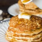 This thick & hearty, easy oatmeal pancakes recipe keeps your family nourished and ready for the day. An easy breakfast idea!