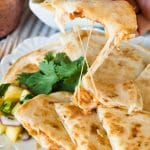 cheesy salmon quesadillas with rice