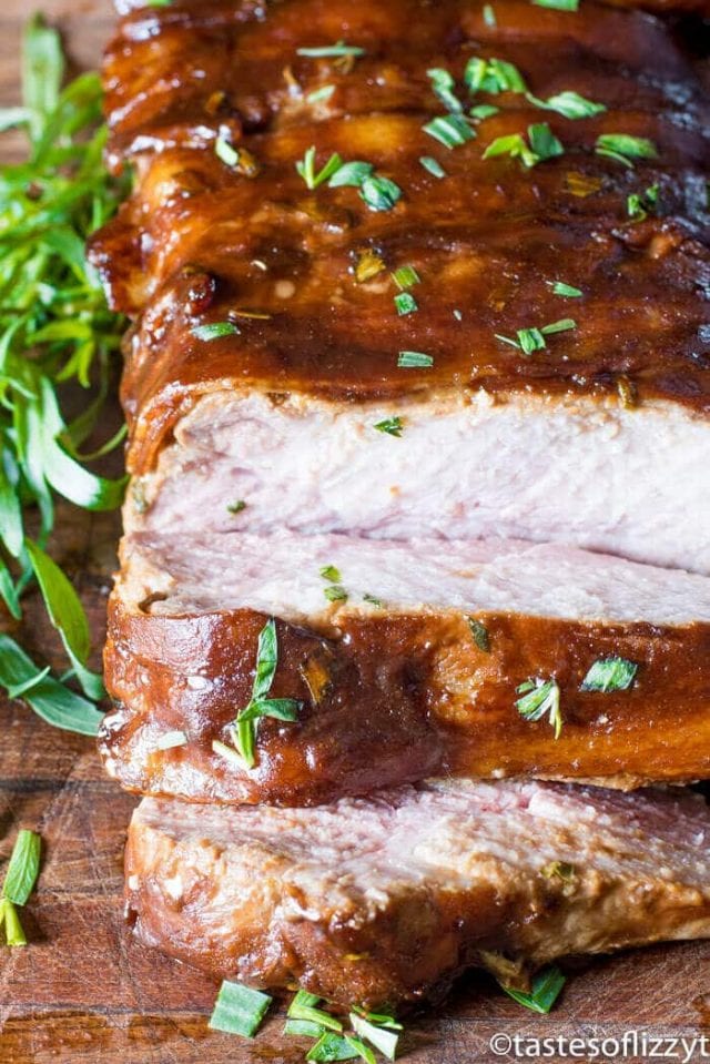 4 Ingredient Pork Loin Marinade {with Molasses, Dijon Mustard and Bacon}