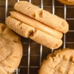 closeup of a cookie sandwich