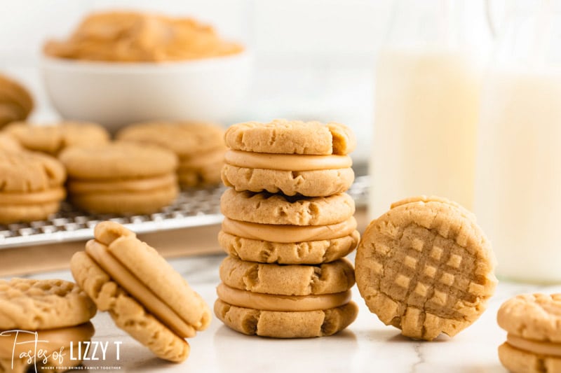 Peanut Butter Sandwich Cookies Recipe Tastes of Lizzy T