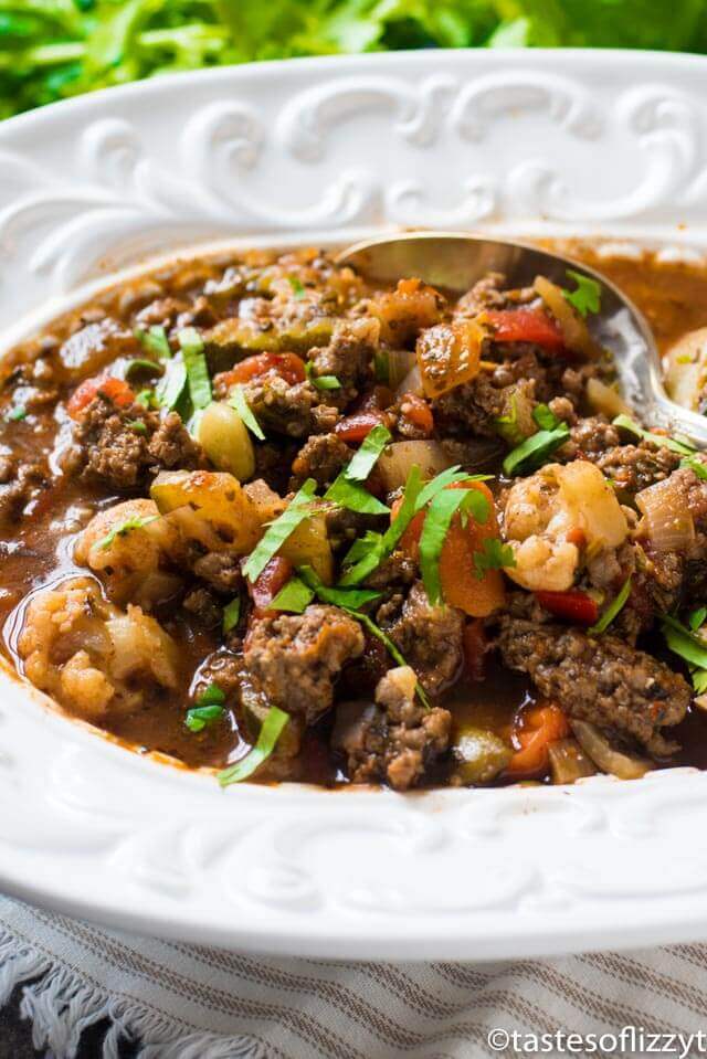 large bowl of italian sausage soup