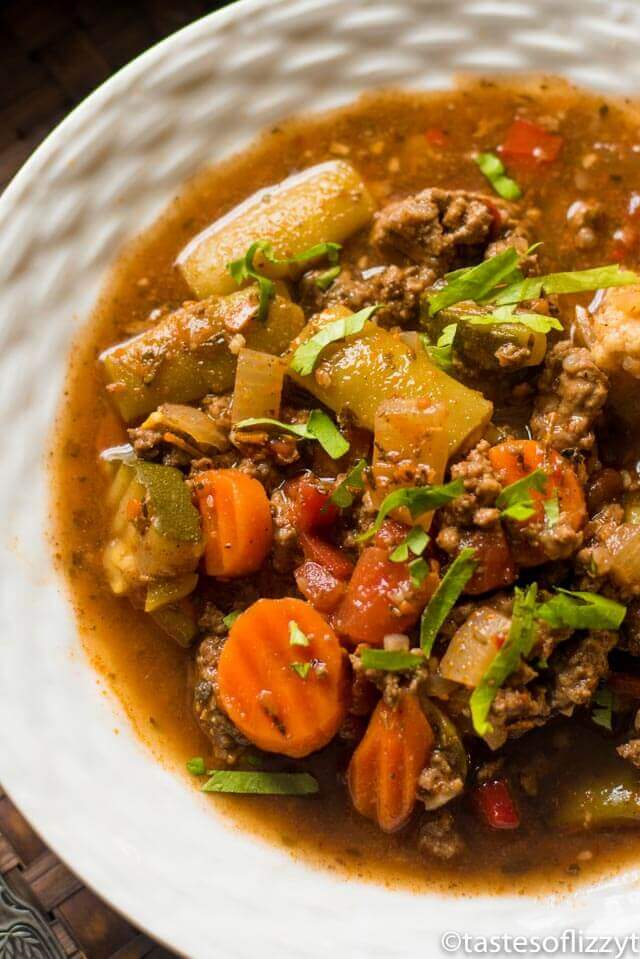 bowl of italian vegetable soup