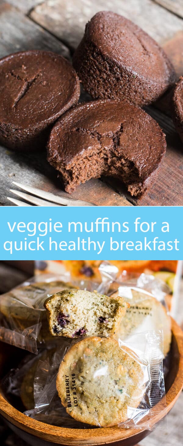 chocolate veggie muffins / hidden veggie muffins / healthy muffins / muffins with zucchini and carrots / easy healthy breakfast idea