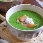 Green Pea Soup with Smoked Salmon