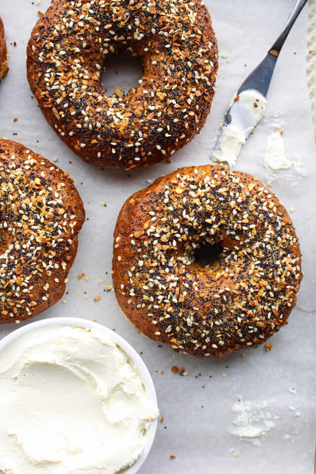 Whole Wheat Everything Bagels {A Wholesome, Hearty, Breakfast Dish}