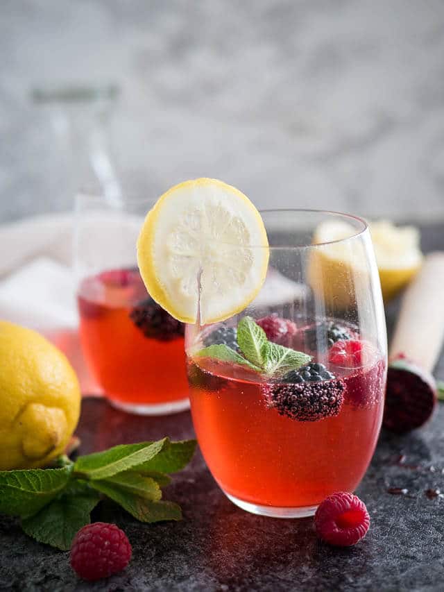 Sparkling Raspberry Mint Lemonade
