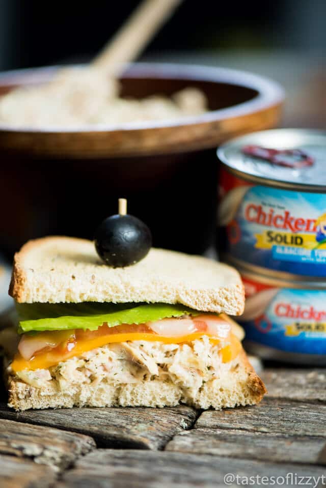 Three Cheese Tuna Melt {An Easy Tuna Salad Recipe on Rye Bread}