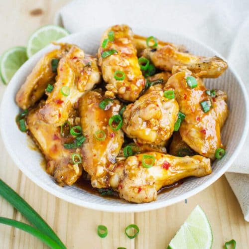 Baked Asian Chicken Wings Recipe {Appetizer w/ Tangy Wing Sauce}