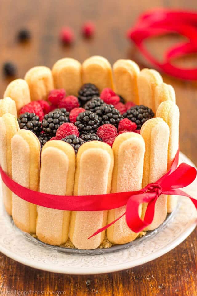 Mixed Berry Charlotte Cake