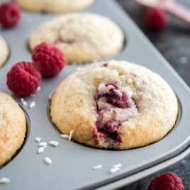 Raspberry Coconut Muffins