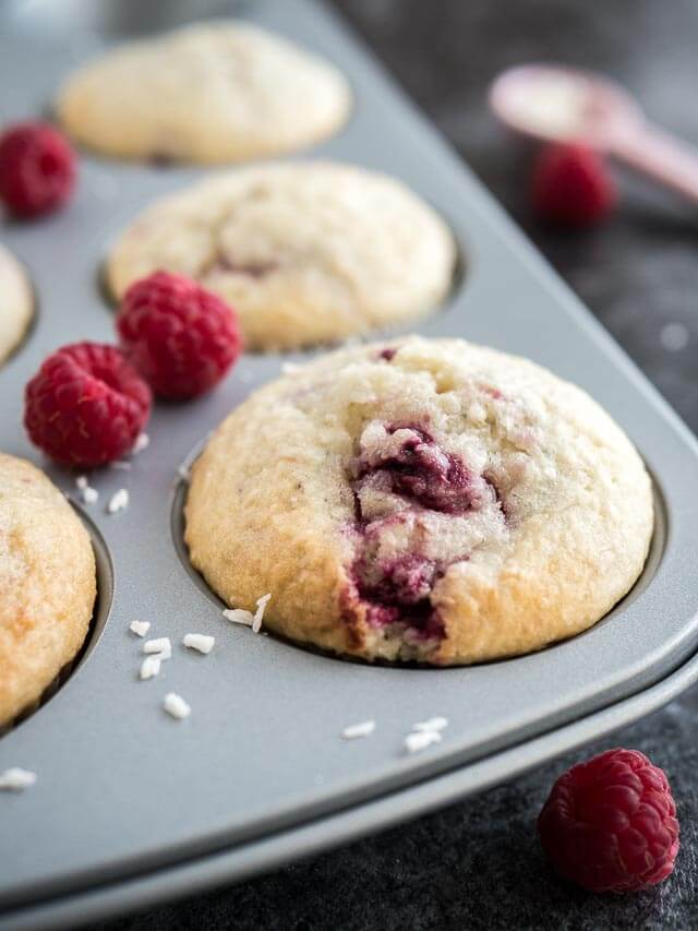 Raspberry Coconut Muffins