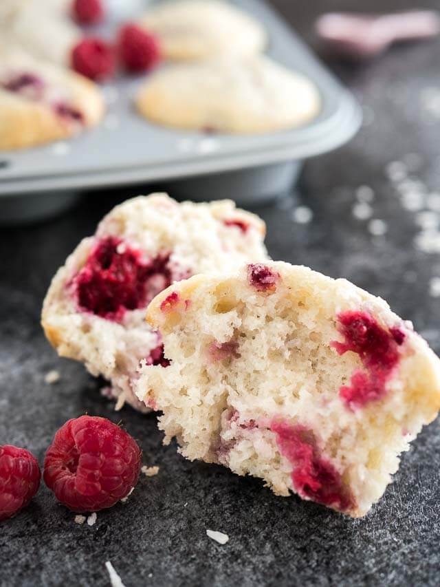 Raspberry Coconut Muffins