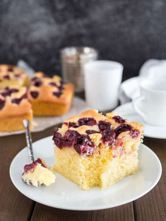 Easy Cherry Snack Cake