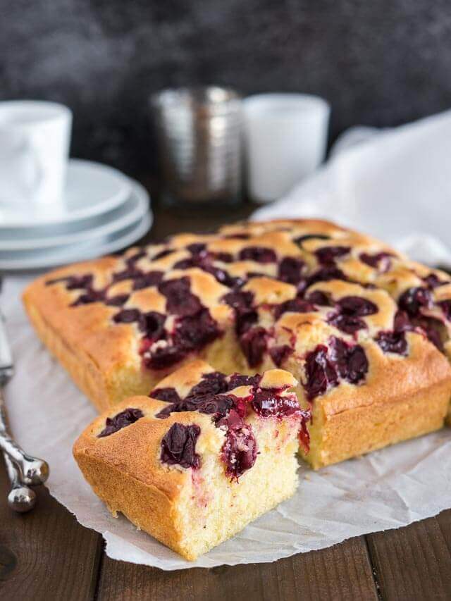 Easy Cherry Snack Cake