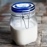 glass jar to store sourdough starter