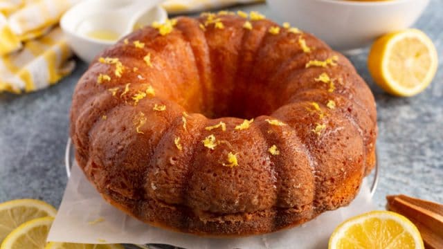 lemon pound cake with lemons