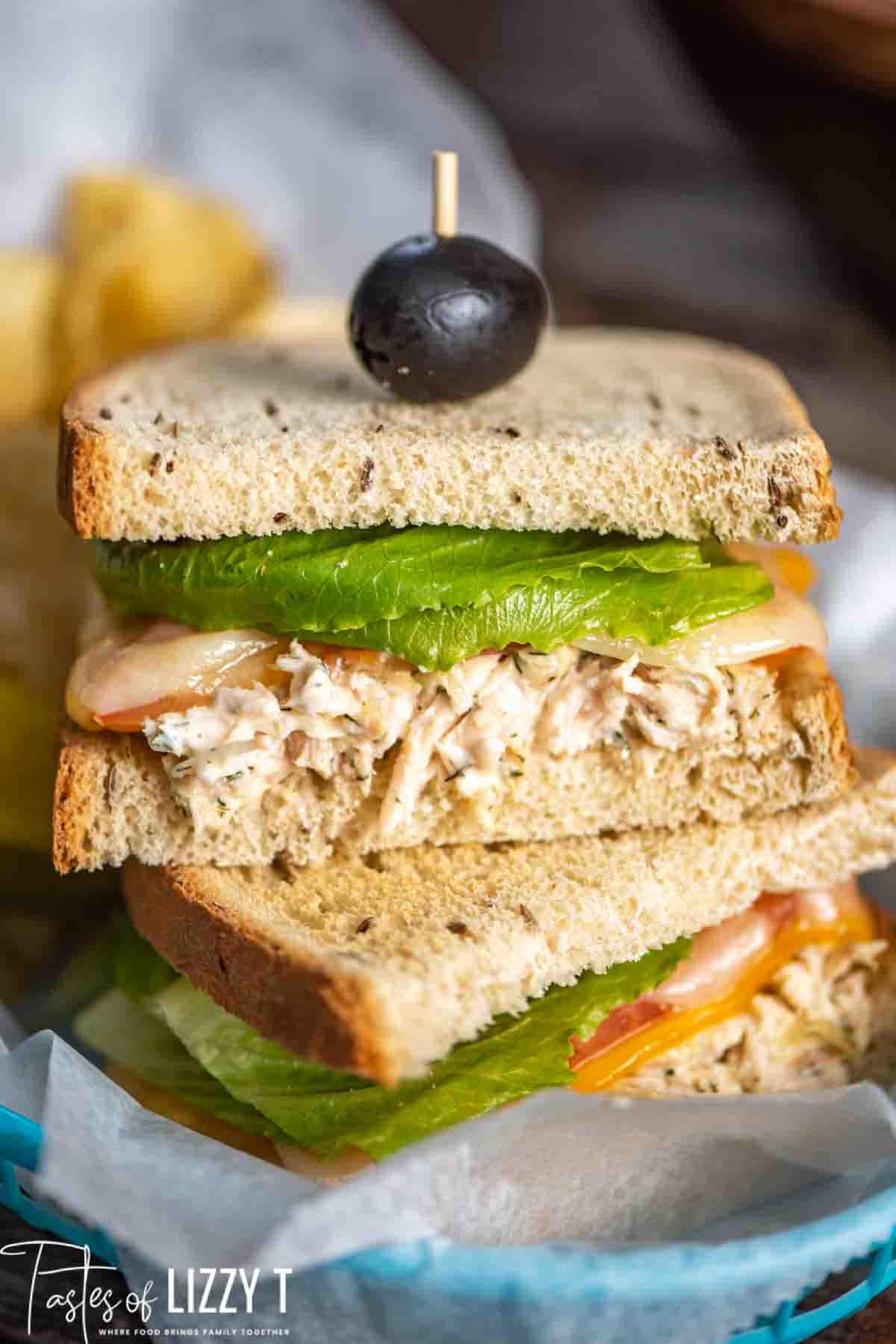 Three Cheese Tuna Melt {Easy Tuna Salad} | Tastes of Lizzy T