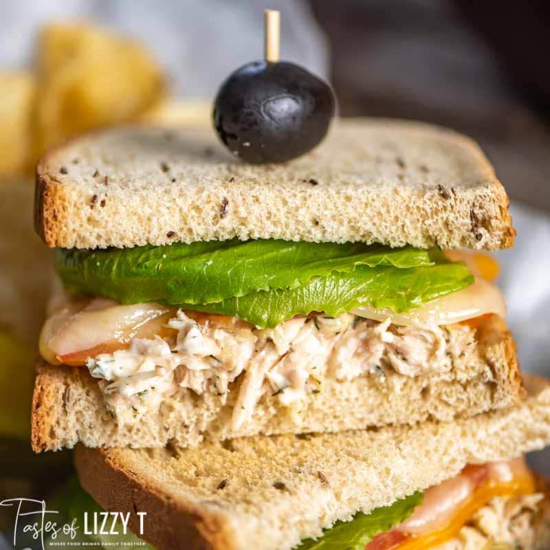 Three Cheese Tuna Melt {Easy Tuna Salad} Tastes of Lizzy T