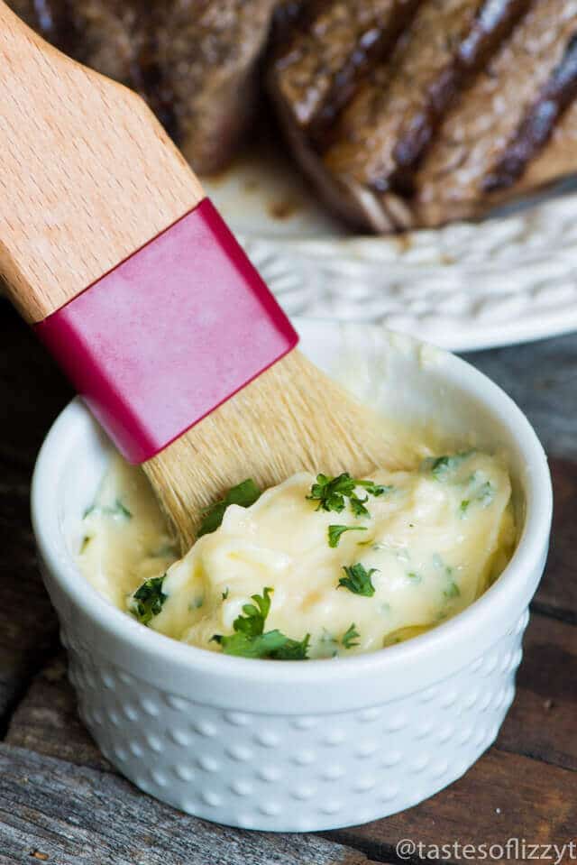 You've never had a steak like this! A homemade savory seasoned butter makes this Garlic Butter Steak melt in your mouth. Tips for grilling the best steak.