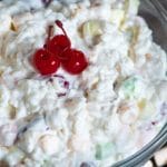 Old Fashioned Glorified Rice is a creamy dessert with marshmallows, strawberries, pineapple... and rice! A unique no bake recipe for summer picnics.